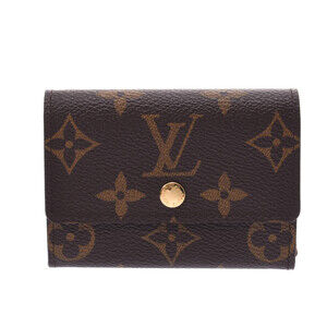 Louis Vuitton Wallet Porte Monnaie Plat Brown Case